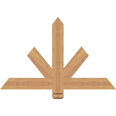 Ekena Millwork Kennewick Timber Gable Bracket, Western Red Cedar, 36"W x 23"H x 1 1/2"D x 3 1/2"F, 15/12 Pitch GBW036X23X0204KEN00SWR